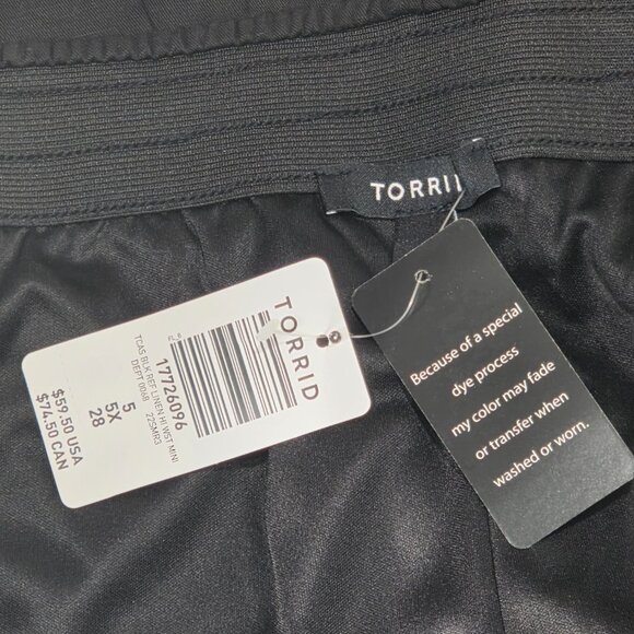 TORRID LINEN HI WAISTED MINI SKIRT | 17726096 | PLUS 5X | BLACK - Picture 6 of 6